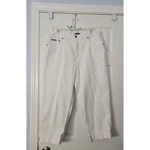 Eddie Bauer Womans Capri Jeans Size 16 White